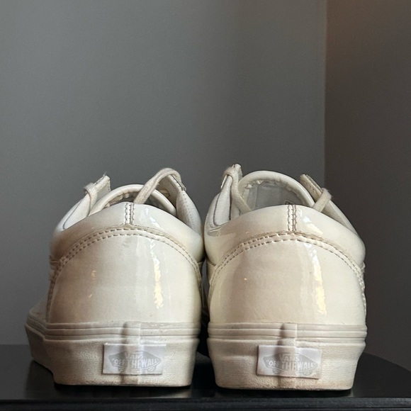 White Old Skool Vans Leather - Picture 3 of 5